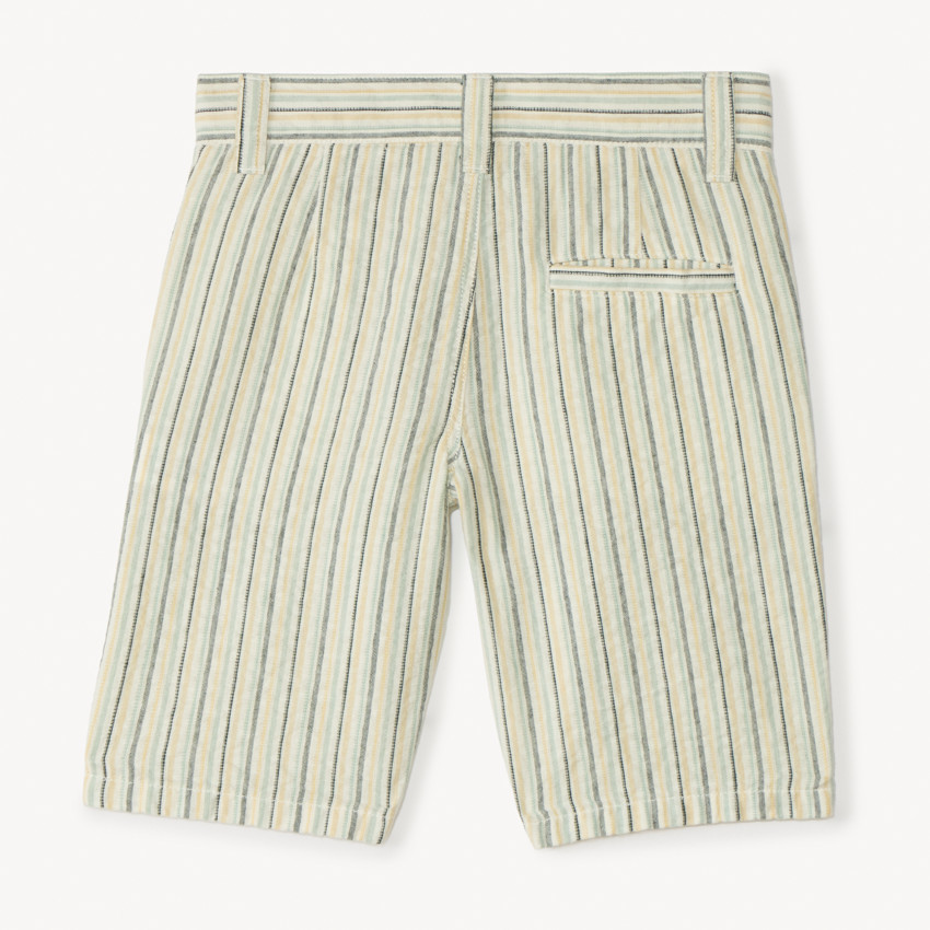 Σορτς ριγέ από καμβά για αγόρι 