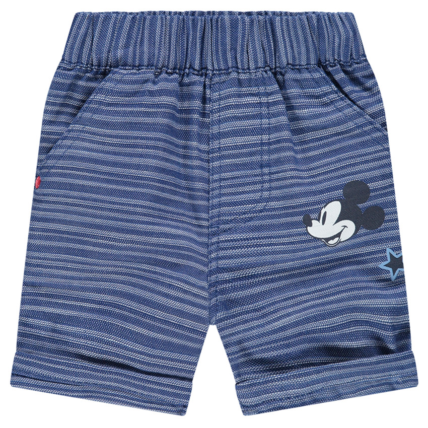 Ζακάρ ριγέ βερμούδα με στάμπα Μίκυ ©Disney  Additional Ζακάρ ριγέ βερμούδα με στάμπα Μίκυ ©Disney