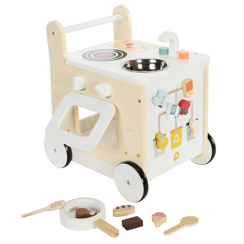 Ξύλινο καρότσι βάδισης Μαγειρεύω & Ανακυκλώνω 