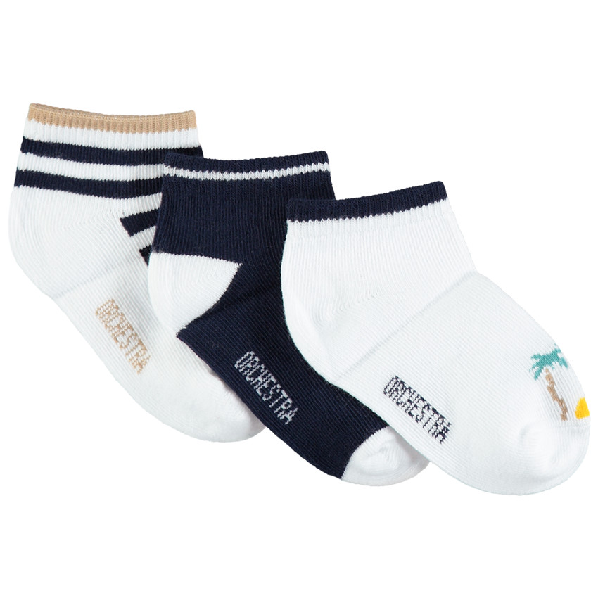 Σετ από 3 ζευγάρια κάλτσες σε ενιαία/ριγέ σχέδια 