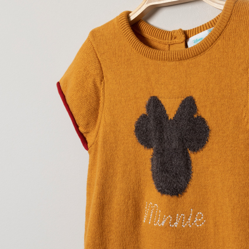 Robe en tricot avec serti Minnie et bandes contrastées  Additional Robe en tricot avec serti Minnie et bandes contrastées