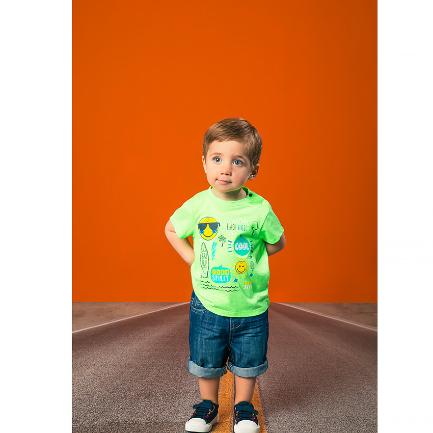 T-shirt manches courtes print Smiley Baby pour bébé garçon 