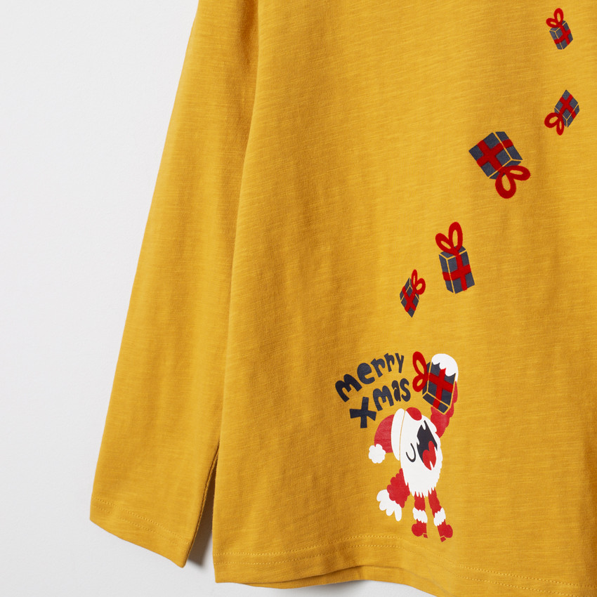 T-shirt manches longues print monstre père Noël  