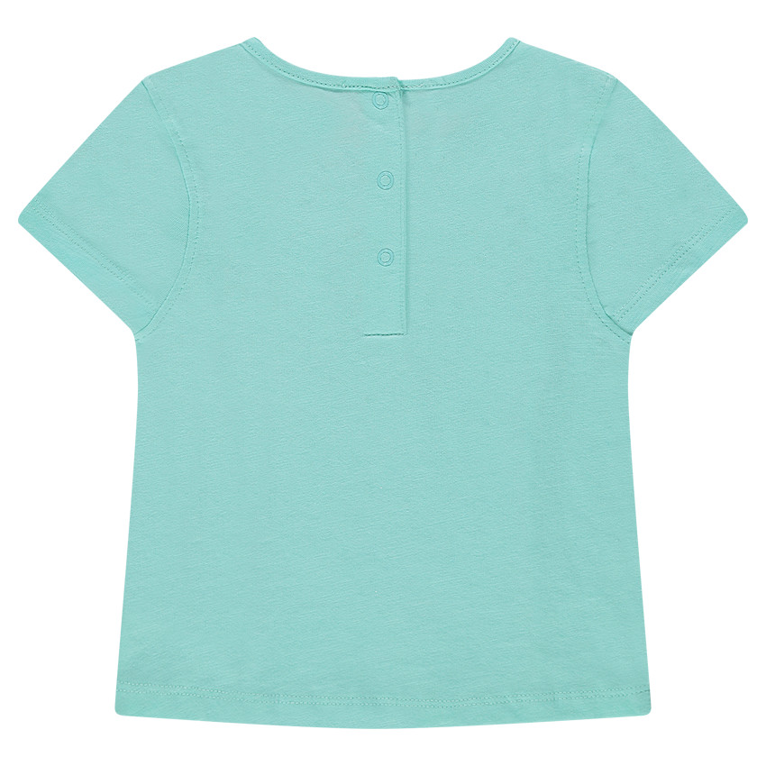 Κοντομάνικη μπλούζα από ζέρσεϊ με βολάν 