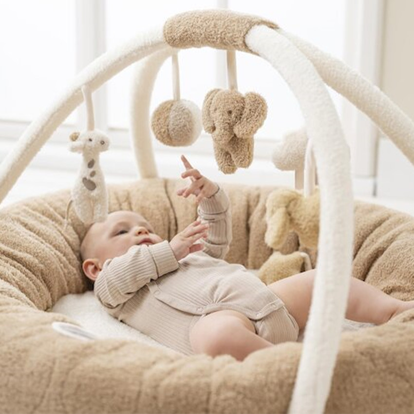 Tapis d'éveil Teddy Bouclette pouf avec arches - Beige 