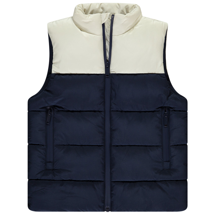 Μπουφάν αμάνικο με εφέ colorblock για αγόρι 