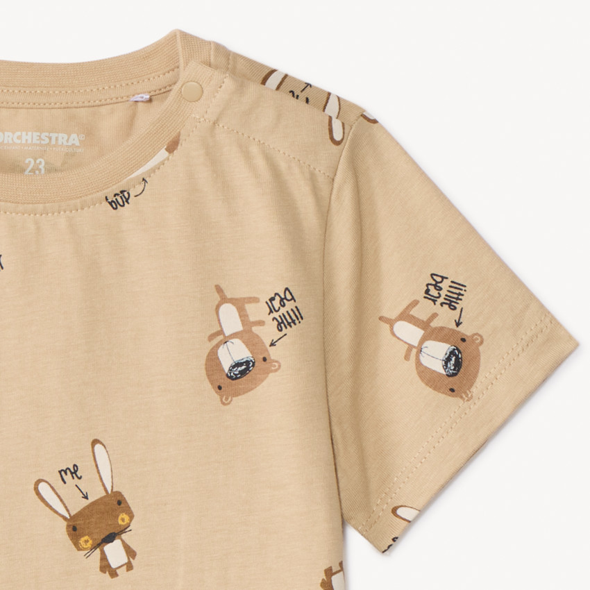 T-shirt με κοντά μανίκια για αγοράκι με εκτύπωση 