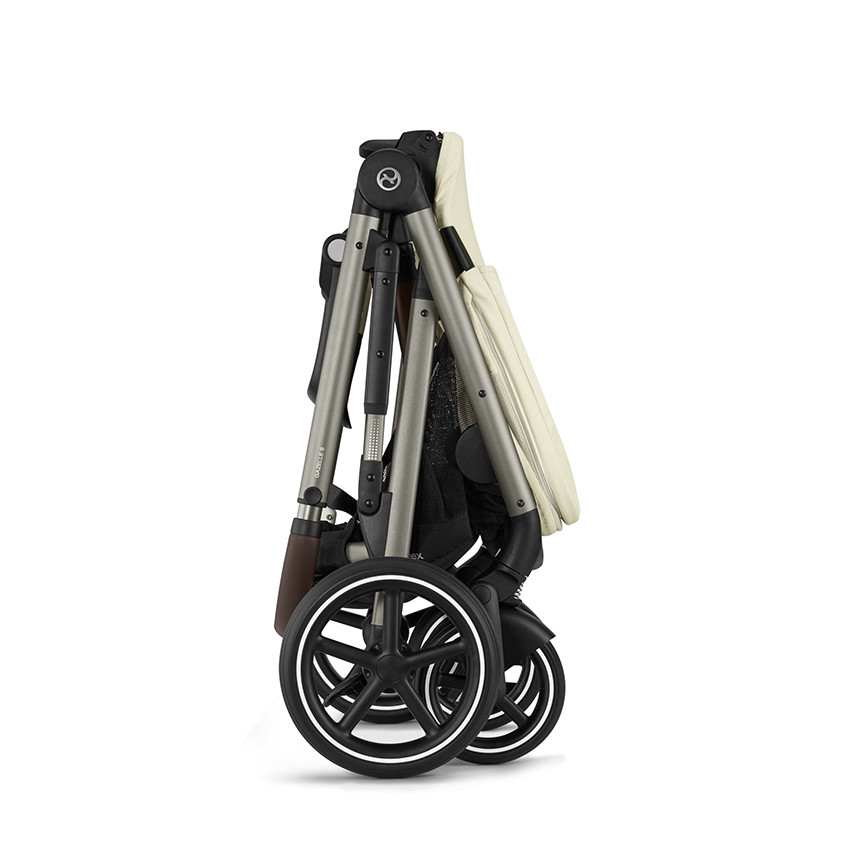 Καρότσι Gazelle S μονό/διπλό με στέλεχος σε χρώμα ταουπ και κάθισμα Seashell Beige 