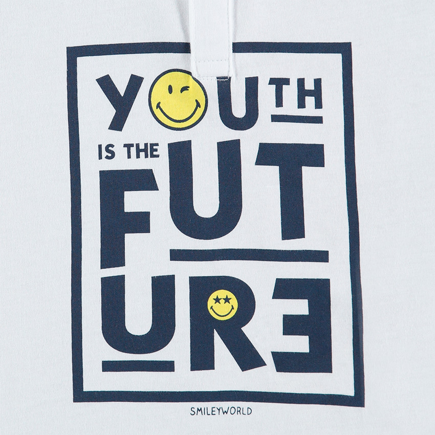 Κοντομάνικο ζέρσεϊ πόλο σε τετράγωνη γραμμή με στάμπα ©Smiley 