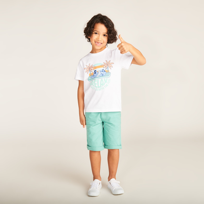 T-shirt κοντομάνικο με ανάγλυφο σχέδιο Stitch Disney για αγόρι 