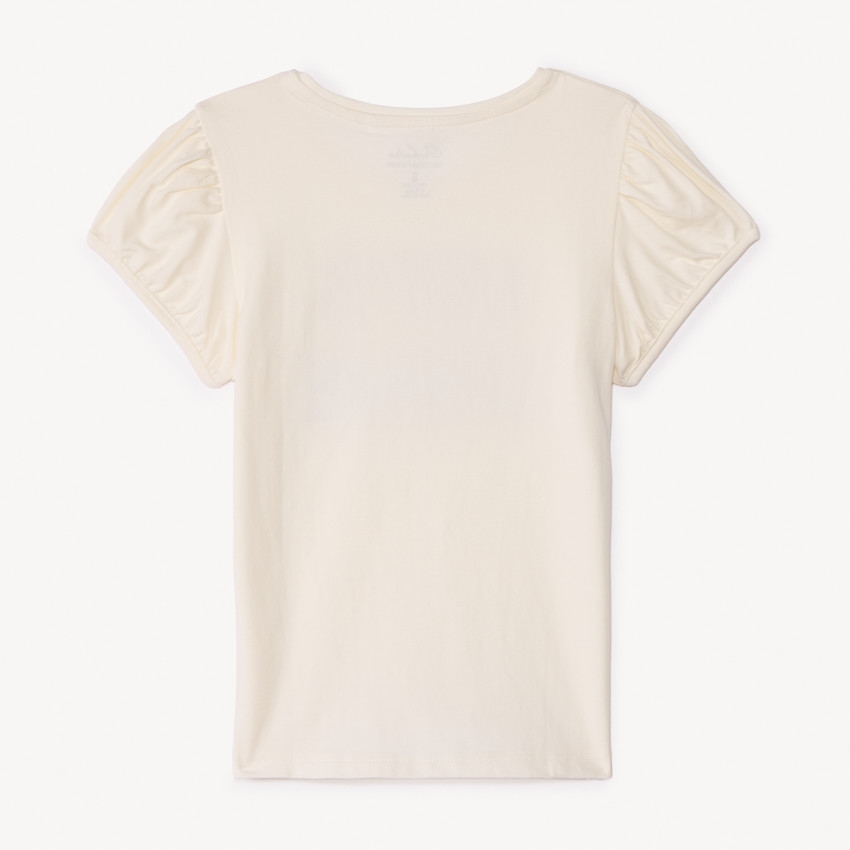 T-shirt manches courtes à motif pailleté et strass pour fille 