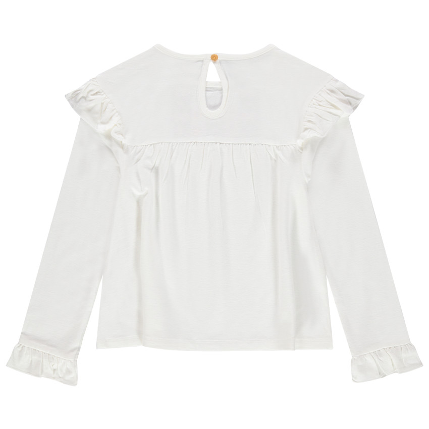 Μπλουζάκι με ethnic κέντημα και pompons 