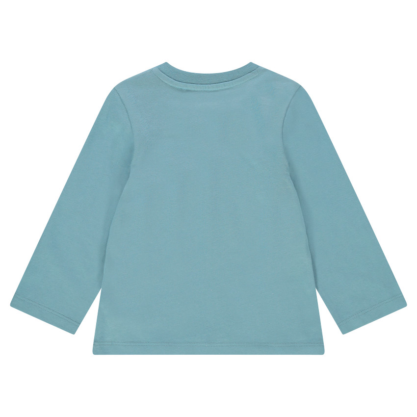 Μακρυμάνικη ζέρσεϊ μπλούζα με ανάγλυφο μήνυμα 