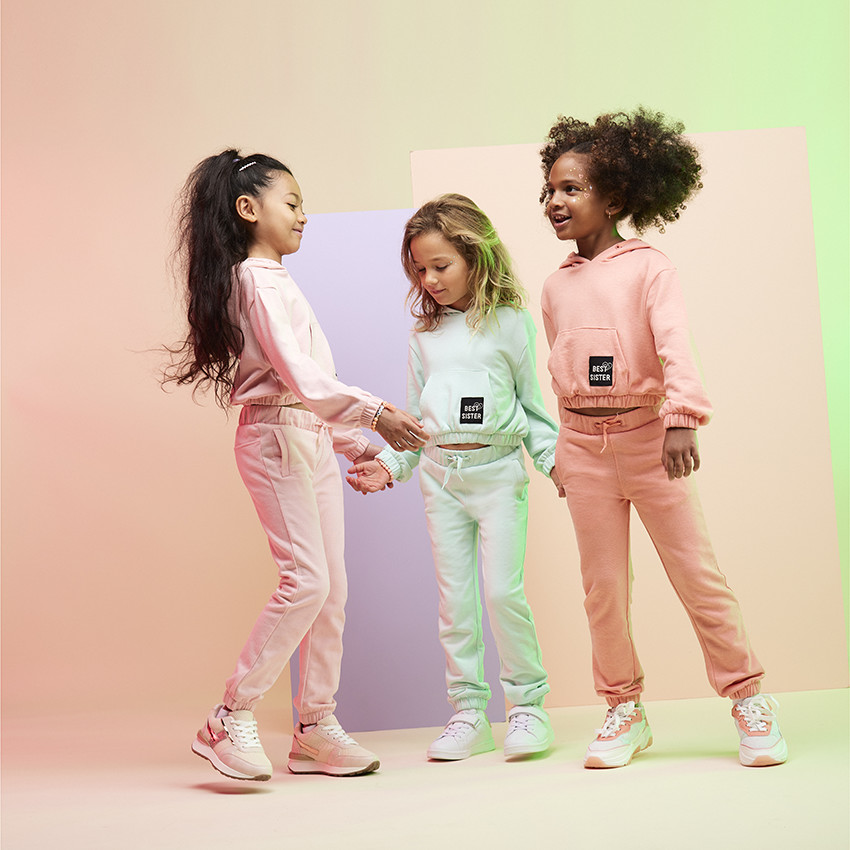 Φούτερ από φούτερ μονόχρωμο για κορίτσι 