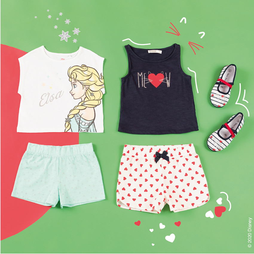 Πιτζάμα από ζέρσεϊ με μήνυμα με παγιέτες και σορτσάκι με καρδούλες 