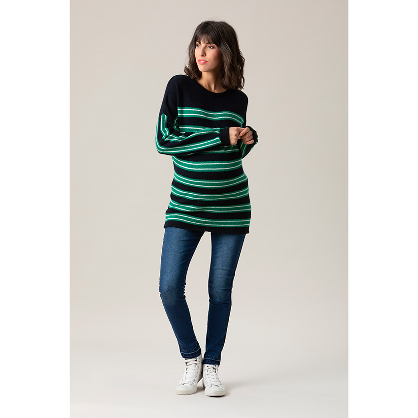 Πουλόβερ εγκυμοσύνης με ρίγες 