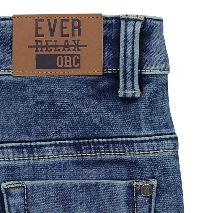 Βερμούδα από φούτερ με εφέ denim used 