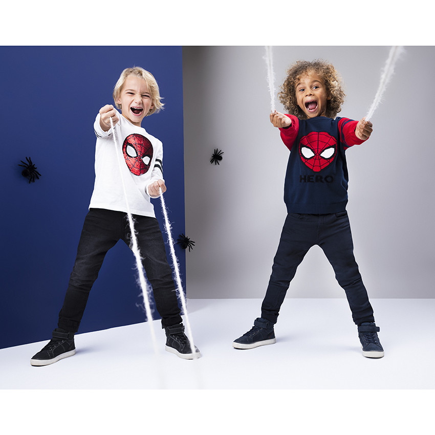 T-shirt μακρυμάνικο με σχέδιο Spiderman με παγιέτες για αγόρι 