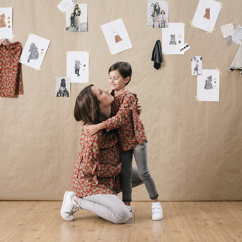 Tunique de grossesse manches longues à imprimé floral all-over 