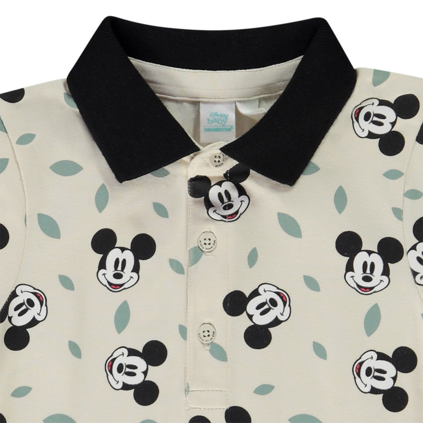 Πόλο μακρυμάνικο με print Mickey Disney για bebe αγόρι 