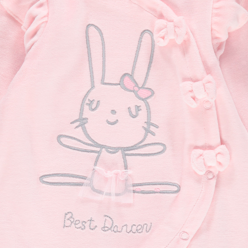 Φορμάκι βελουτέ  με κεντημένο κουνελάκι  