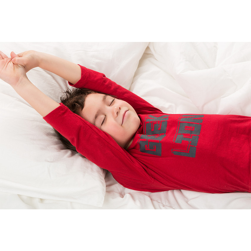 Δίχρωμη πιτζάμα από ζέρσεϊ με τυπωμένο μήνυμα  Additional Δίχρωμη πιτζάμα από ζέρσεϊ με τυπωμένο μήνυμα