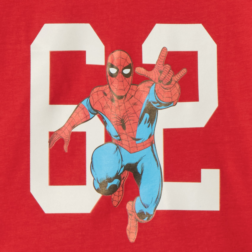 T-shirt manches courtes col V Spider-Man Marvel pour garçon 