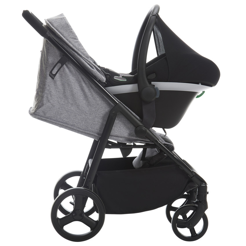 Καρότσι duo Essential με κάθισμα αυτοκινήτου i-Size μαύρο/γκρι 