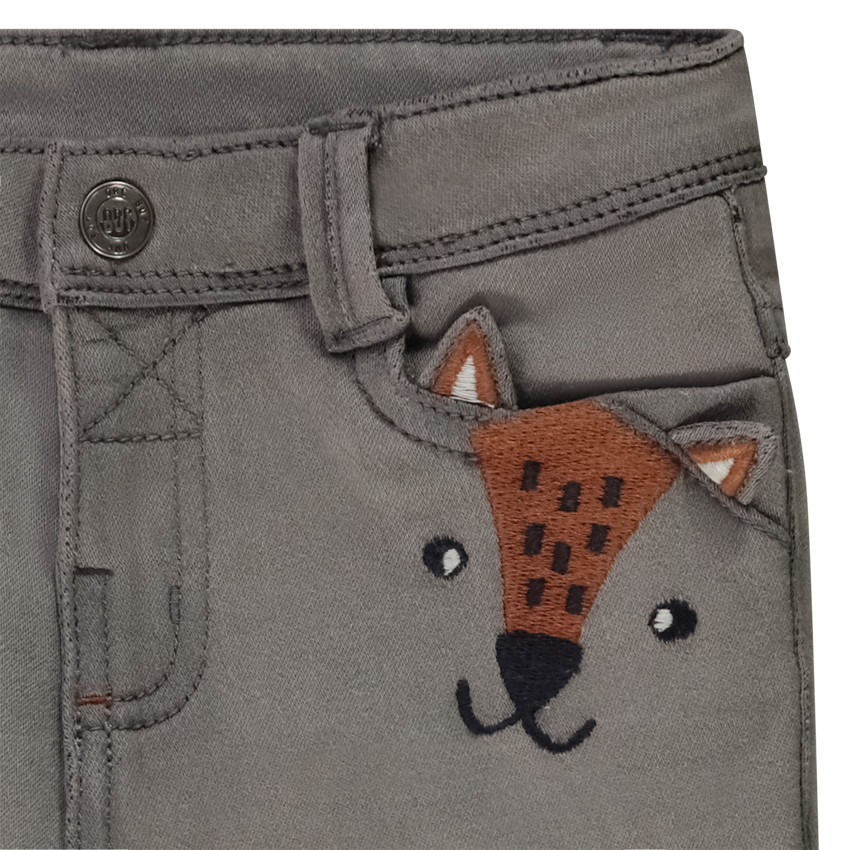 "Τζιν με επένδυση και κέντημα αλεπού για μωρό αγόρι" 