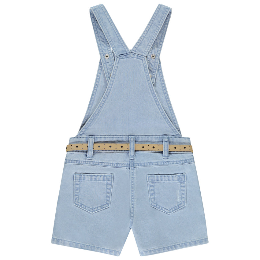 Σαλοπέτα κοντή από τζιν με πλεκτή ζώνη για κορίτσι 