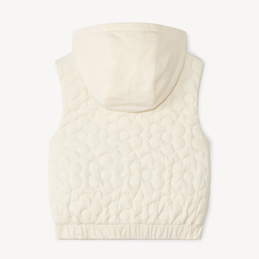 Γυναικεία μπουφάν χωρίς μανίκια με λουλούδια 