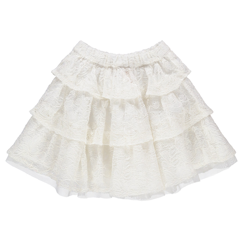 Φούστα με βολάν από δαντέλα 