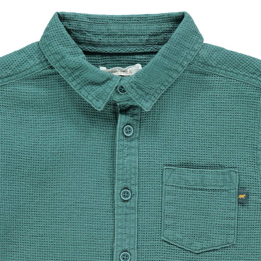 Chemise manches longues en nid d'abeille  Additional Chemise manches longues en nid d'abeille