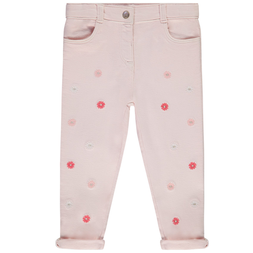Jean denim floral κεντημα για bebe κορίτσι 