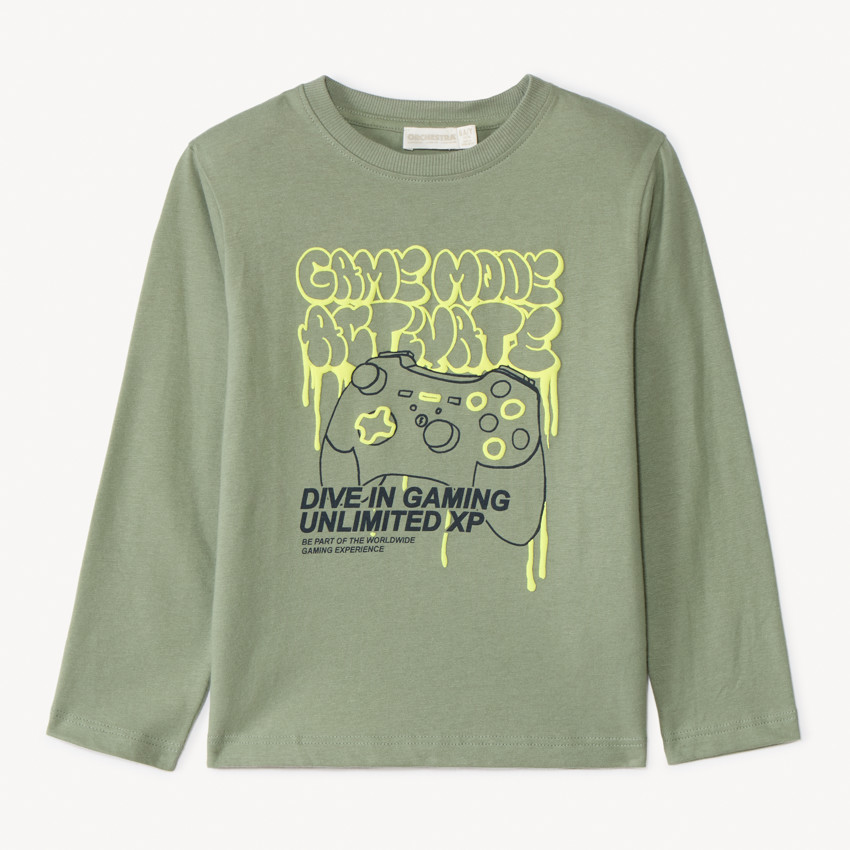 Μακρυμάνικο μπλουζάκι jersey με σχέδιο gaming για αγόρι 