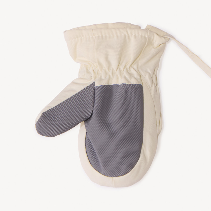 Moufles en toile unie avec broderie pour bébé fille  