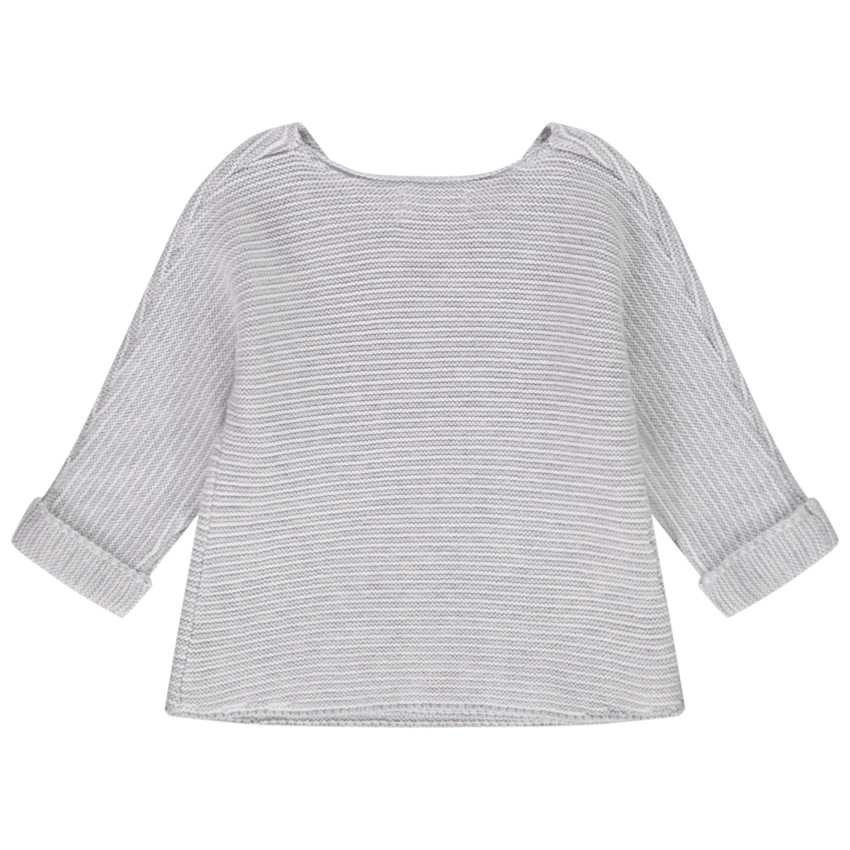 Αμάνικη μπλούζα από πλεκτό με σχέδιο point mousse και στυλ κασκόλ για μωρό 