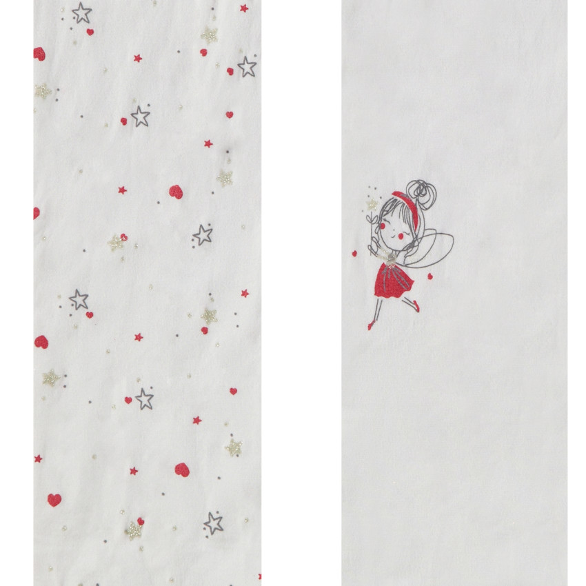 Lot de 2 paires de collants fins fantaisie pour bébé fille 