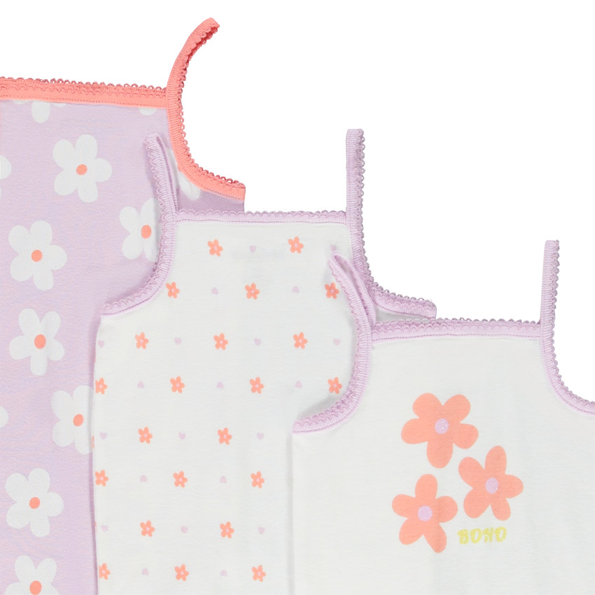 Lot de 7 bodies à bretelles motifs fleuris pour bébé fille 