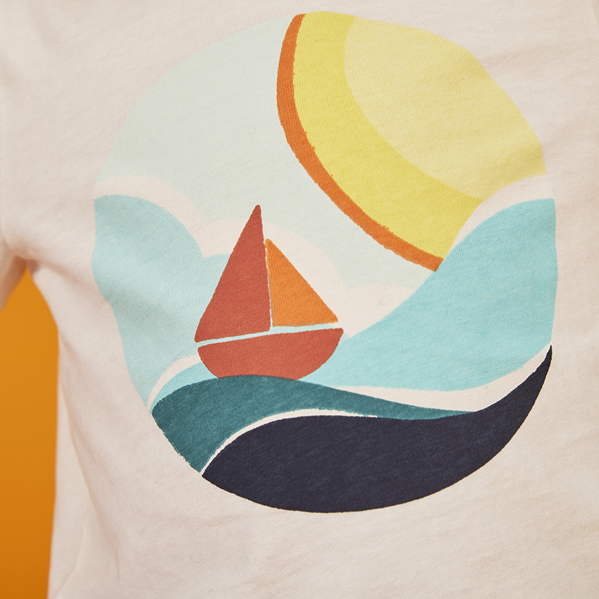 Κοντομάνικο μπλουζάκι με φαντεζί σχέδιο για bebe αγόρι 