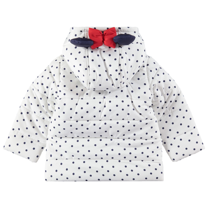 Καπιτονέ μπουφάν με πουά, επένδυση sherpa και ανάγλυφα αυτάκια Μίνι της ©Disney  