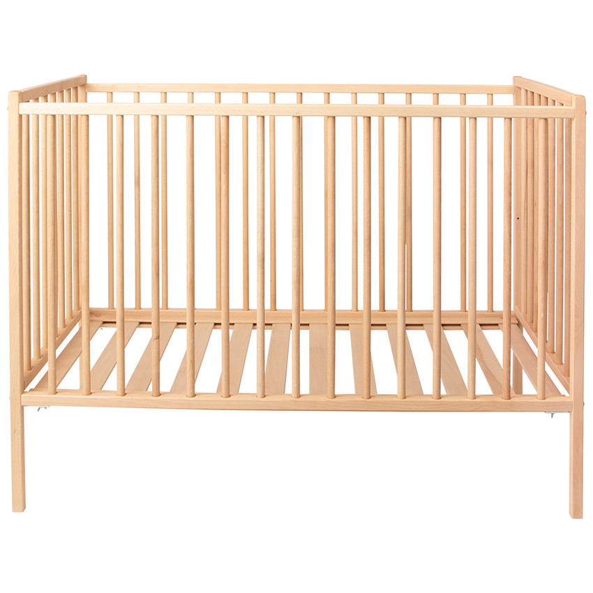 Κρεβάτι με κάγκελα Pocket 2.0 60 x 120 εκ. - Φυσικό βερνίκι 