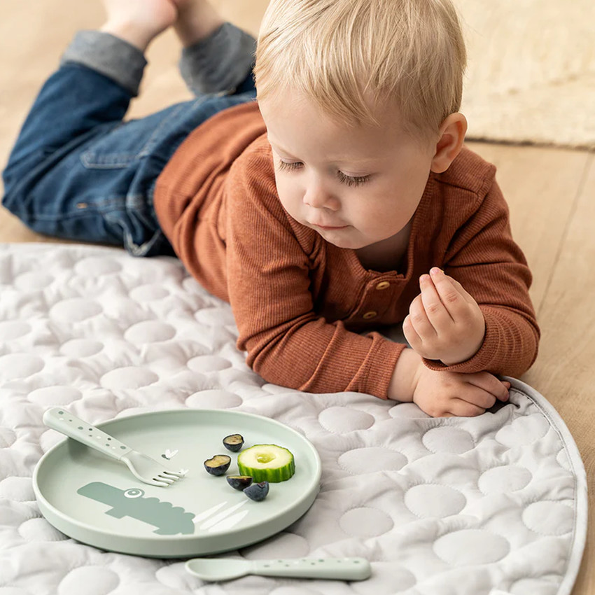 Αντιολισθητικό πιάτο Foodie με πράσινο κροκόδειλο 