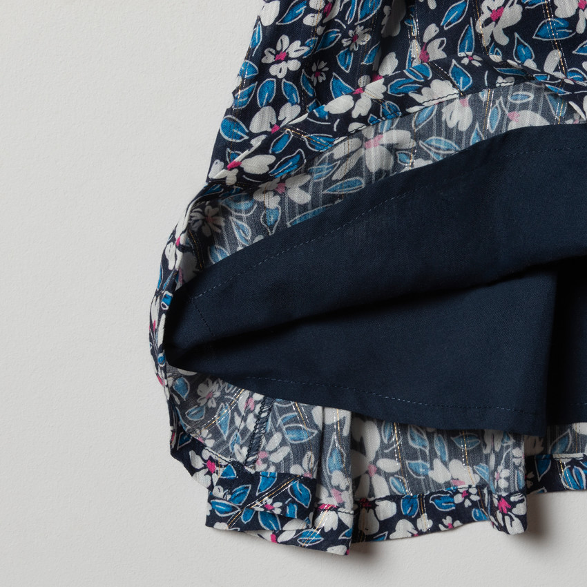 Φόρεμα κοντομάνικο με σχέδιο floral για κορίτσι 