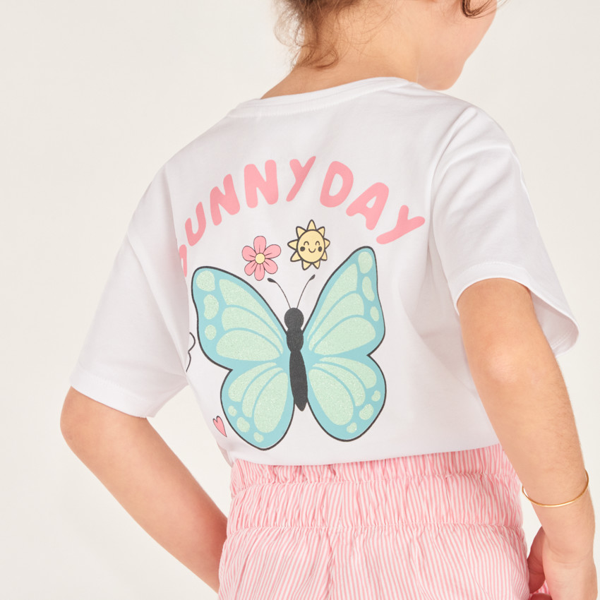 T-shirt κοντά μανίκια 1/2 oversize Bilie Boo για κορίτσι 