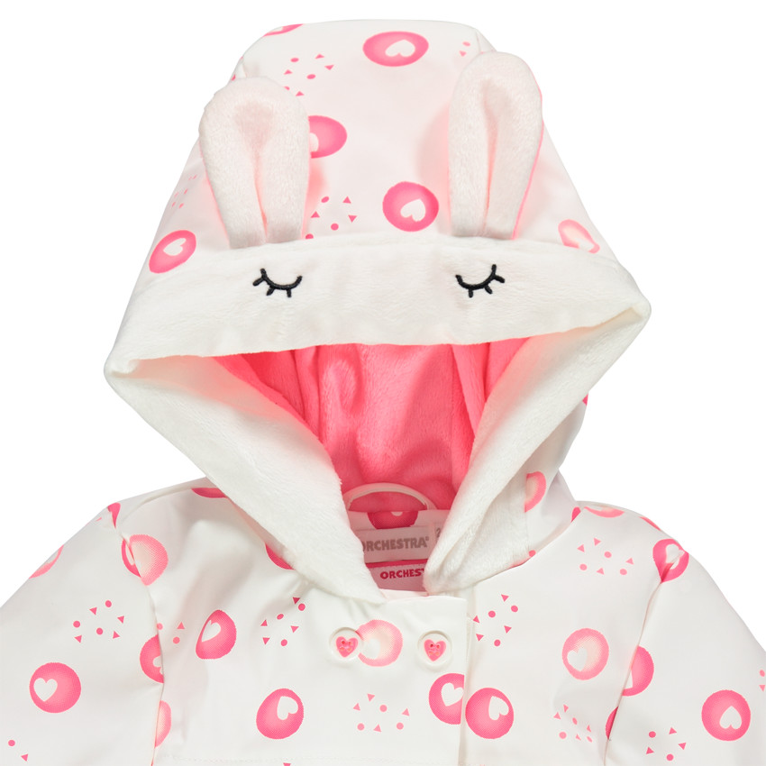 Αδιάβροχο παρκά με εμπριμέ μοτίβο και επένδυση από sherpa 