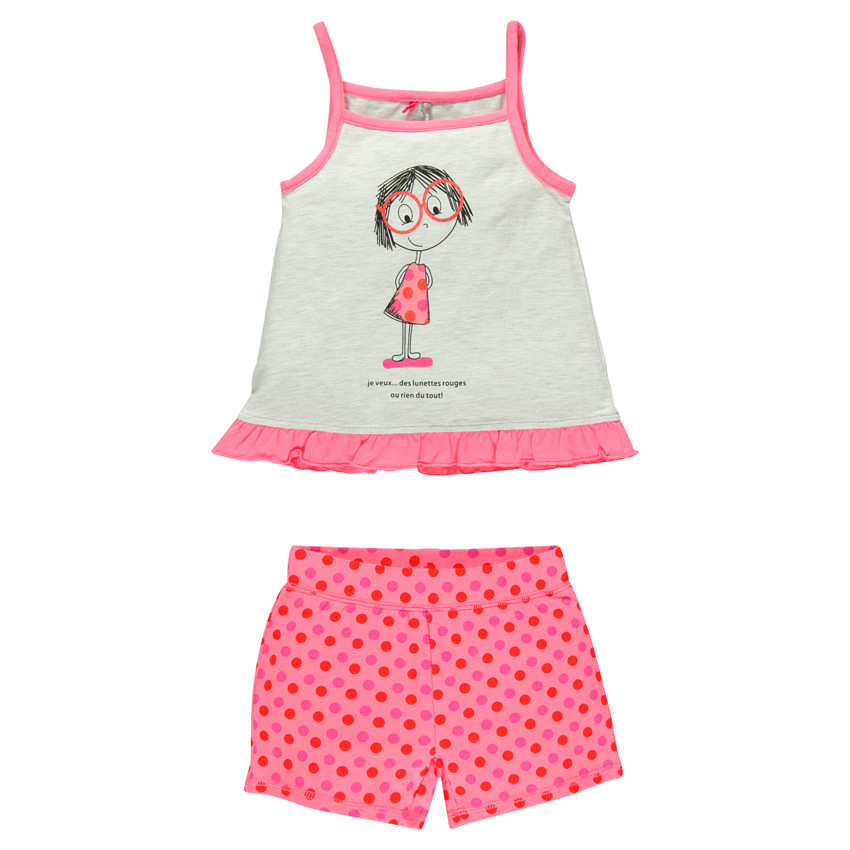 Pyjama débardeur printé et short à pois  Additional Pyjama débardeur printé et short à pois