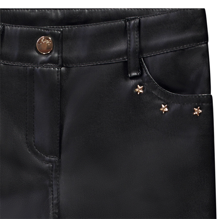 Pantalon slim en simili cuir fille 