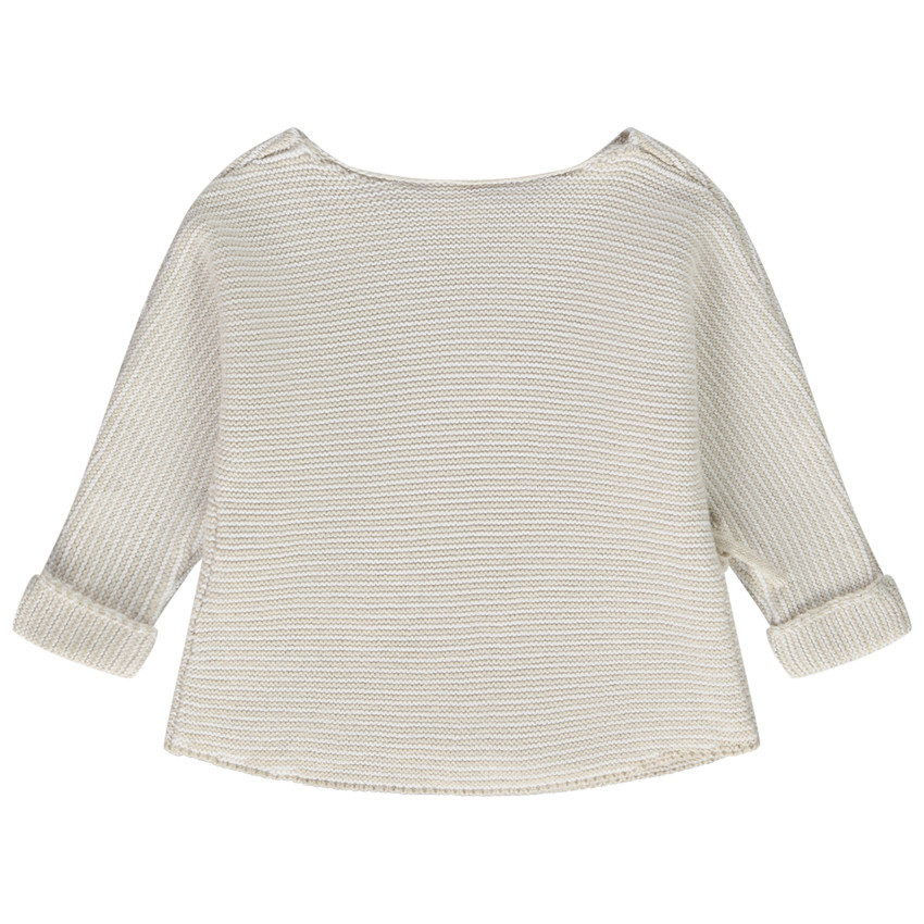 Γιλέκο από πλεκτό πουά mousse effet cache-coeur για bebe  Additional Γιλέκο από πλεκτό πουά mousse effet cache-coeur για bebe