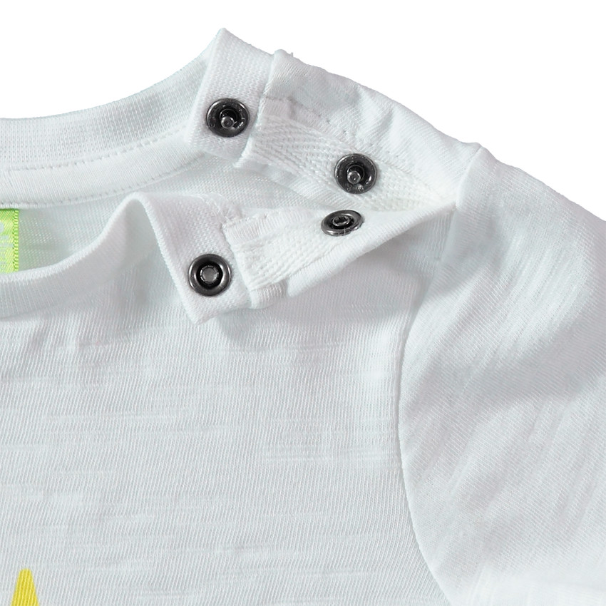 Κοντομάνικη ζέρσεϊ μπλούζα με ήλιο και τσέπη με φερμουάρ 